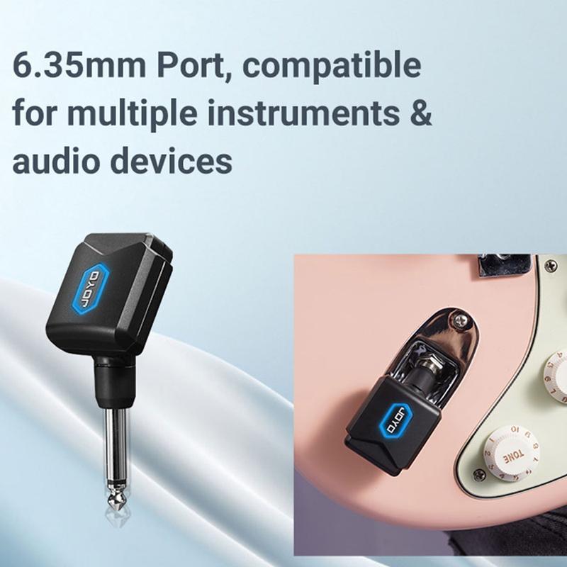 JOYO JW-06 5.8GHz Wireless Guitar Transmitter Receiver Rechargeable Guitar System 20m Range 48K/24bit for Electric Guitars Bass