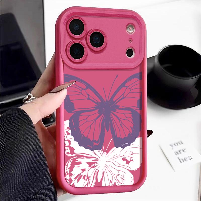 Colorful Butterfly Soft TPU Phone Case For iPhone Air 16e 17 16 15 14 Pro Max 13 12 Pro 15 16 14 Plus Shockproof Silicone Cover