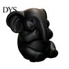 Матовые Черные Статуэтки Слонов 3 шт. Фигурки Слонов, 3D Печать Не Вижу Не Слышу Не Говорю Геометрические Статуэтки Животных из PLA, Минималистичные Настольные Украшения