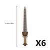 12/24PCS Medieval Figure Weapon Accessories Kit Building Blocks King Sword Lion King Shield Trident Battle Axe Double-edged Axe Brick Toy