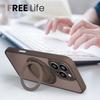 360° Rotating Bracket Magnetic Case for iPhone 17 16 15 13 11 14 12 Pro Max Matte Hard Acrylic Wireless Charge Protection Cover