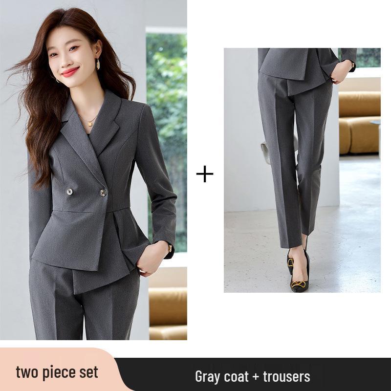 Women's Professional Suit Set: Spring/Autumn Blazer for Elegant Workplace & Interviews