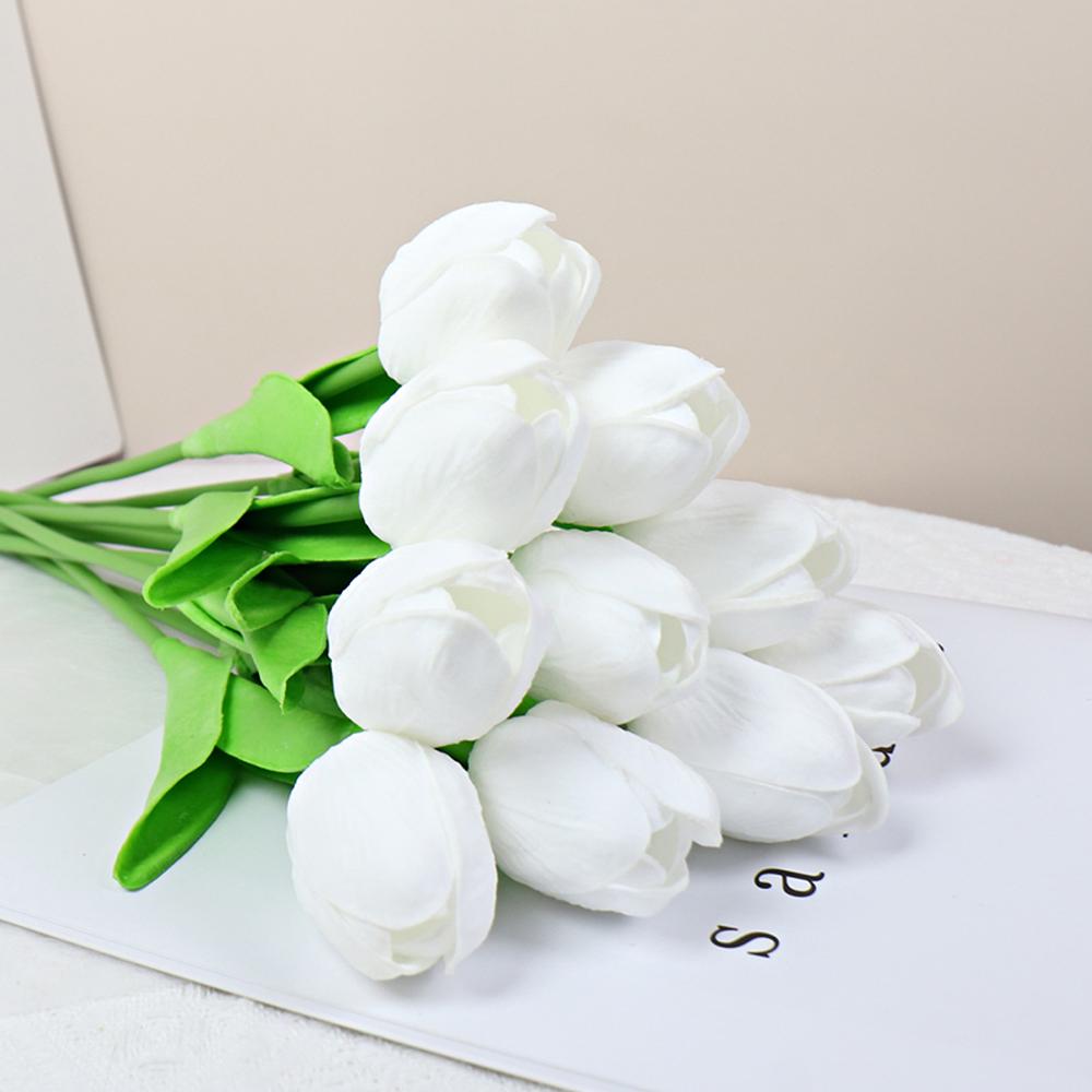 10pcs Artificial Tulip, False Tulip Home Decoration Supplies, Suitable for Home Decoration, Wedding Decoration and Other Scenes