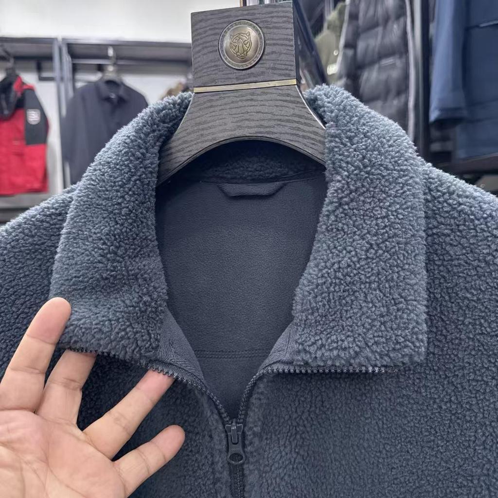 Sea Cut Double-Sided Warm Fleece: Lambswool Stand Collar Jacket for Autumn/Winter - Men's Clearance 4Y501A