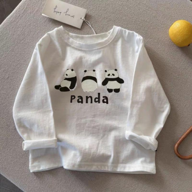Kids Cotton Long Sleeve T Shirt Spring Autumn Boys Girls Cartoon Print Base Layer Top Baby Comfortable Tee
