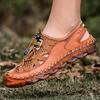 Men's Shoes Summer Breathable Thin Men's Sports and Leisure Trend Leather Shoes Beach Sandals Mesh Shoes