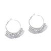 Elegant Topological Swing Earrings Thin Metal Finish Decoration Embellishment Casual Fit
