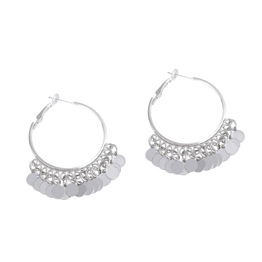 Elegant Topological Swing Earrings Thin Metal Finish Decoration Embellishment Casual Fit
