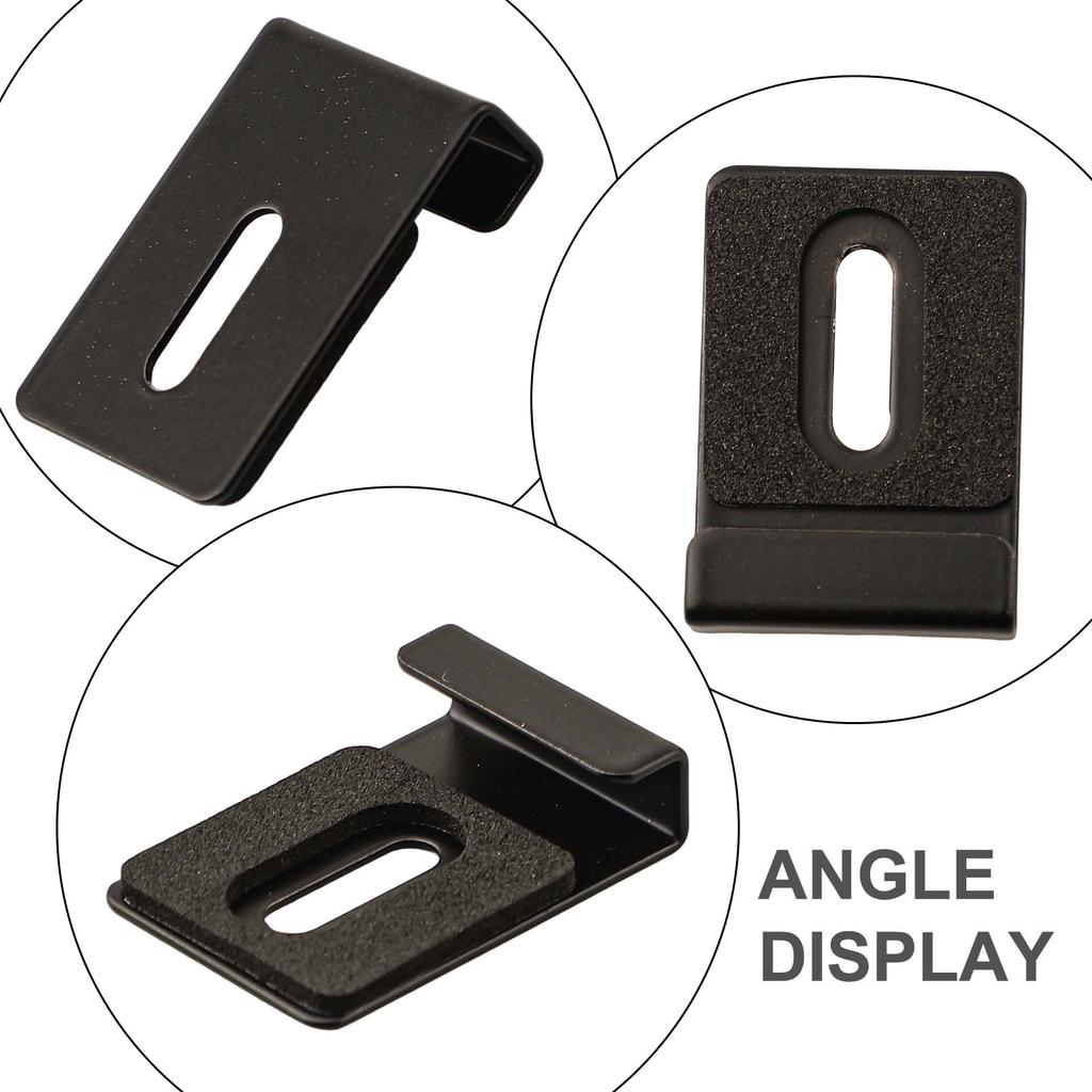 Black Mirror Clips Mirror Clip Bracket For Basements High Hardness Mounting Screws Included Protective Rubber Pads