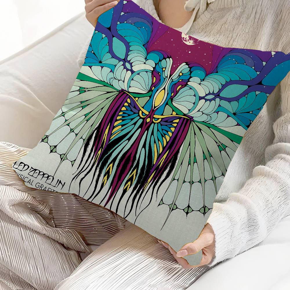 L-Led Z-Zeppelins Pillow Cushion Cover Pillowcase Living Room Sofa Home Decor Customized