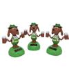 Car Ornament Kids Toys Bobble Head Doll Solar Swing Dog Shaking Head Dolls Solar Power Beer Dog