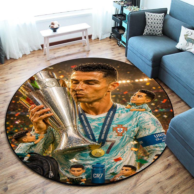Cristiano Ronaldo Trophy Glory Carpet Doormat Home Decor Dormitory Decoration Office Chair Cushion Protective Pad
