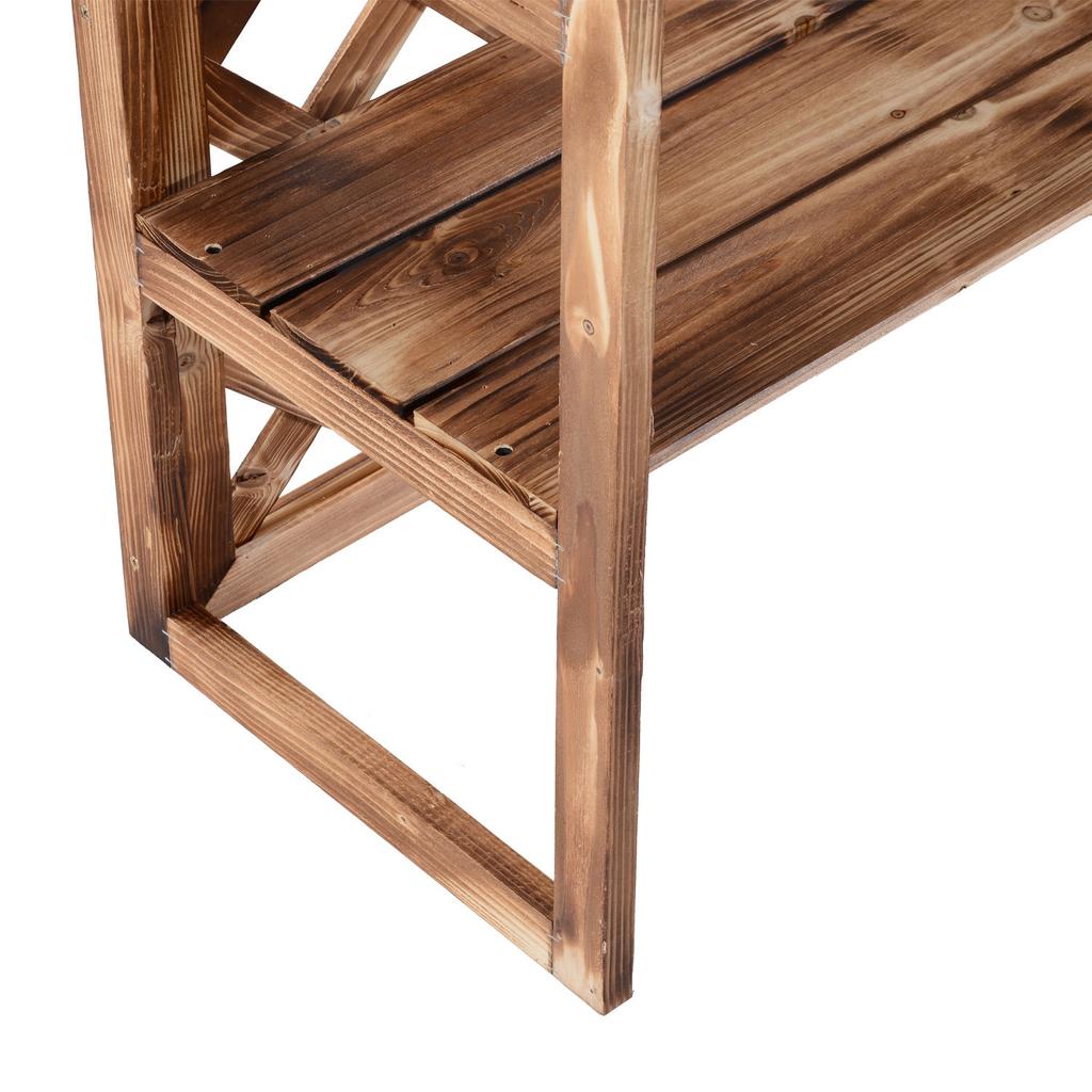 3-Tier Wooden Plant Stand Shelf, Flower Pot Holder Display Rack for Outdoor Indoor, 75 X 38 X 120cm