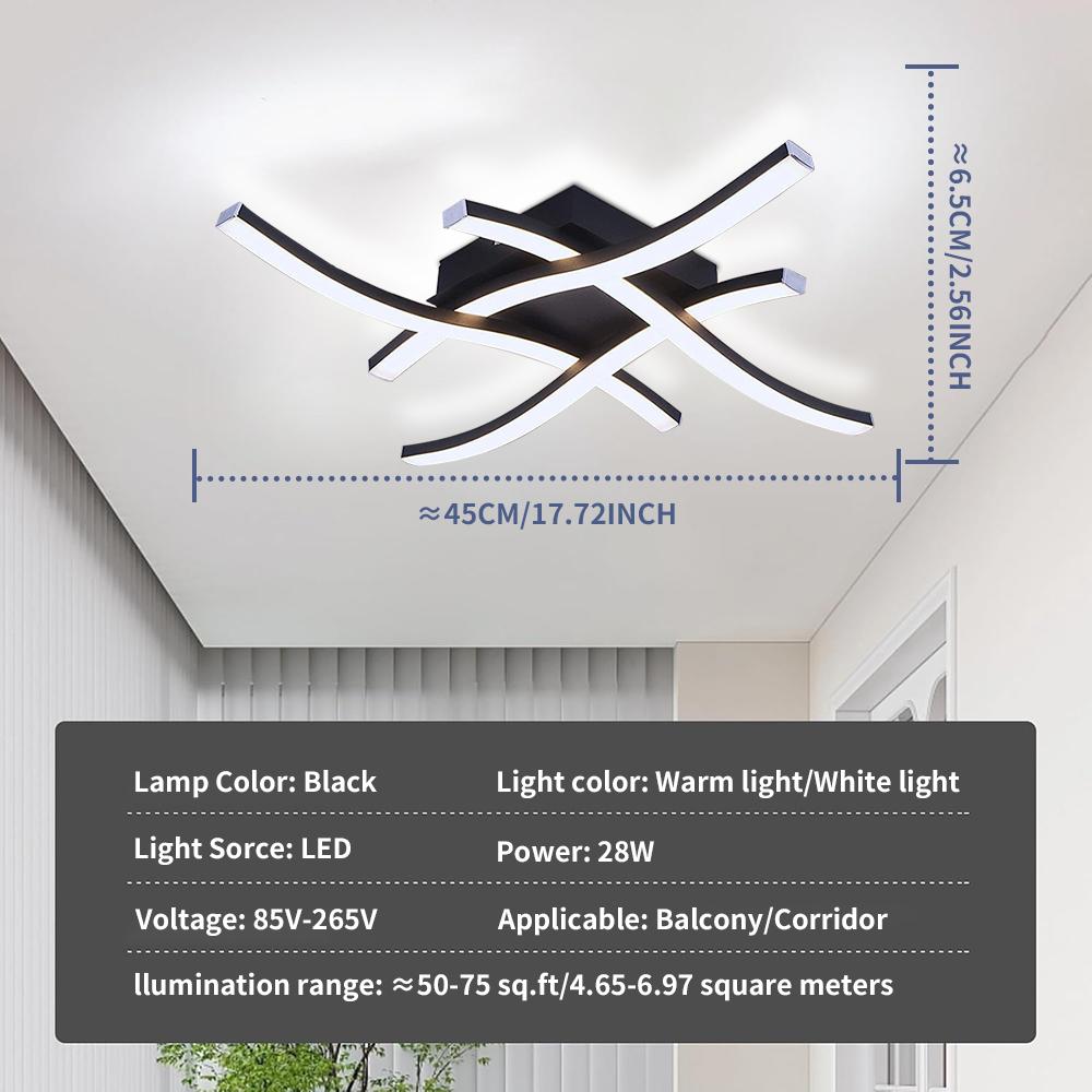 

Новый современный подвесной светильник для потолка с трехцветным светом, Современный свет, Освещение для гостиной, столовой, спальни, коридора 3000K чёрный