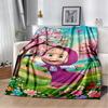 Coperta morbida in peluche 3D Masha e Orso, Cartone animato di Natale, Coperta in flanella, Plaid per Soggiorno, Camera da letto, Letto, Copertura per divano
