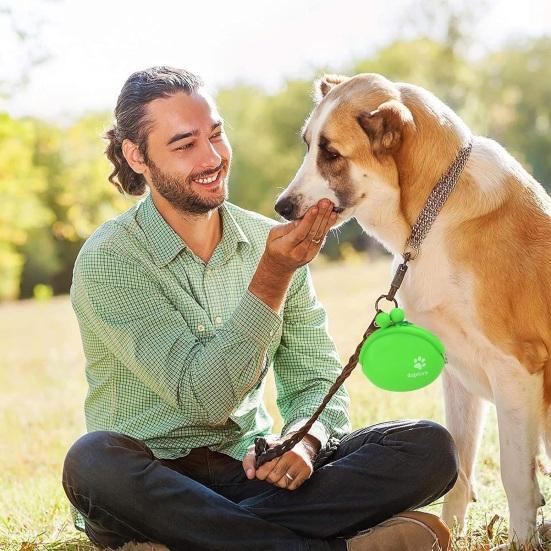 Yousheng Silicone Dog Treat Pouch Puppy Snack Bag Fanny Pack with Clip Portable Dog Food Carrier Holder for Outdoor Training