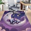 1PC Elephant Moon Anti-slip Carpet, Suitable for Office, Bedroomand Playrooms. It Can Also Be Used As a Sofa Footrest cover-R80