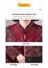 Elegant Long-Sleeve Red Chinese Print Top for Middle-Aged and Elderly Women - New Spring/Autumn Arrival