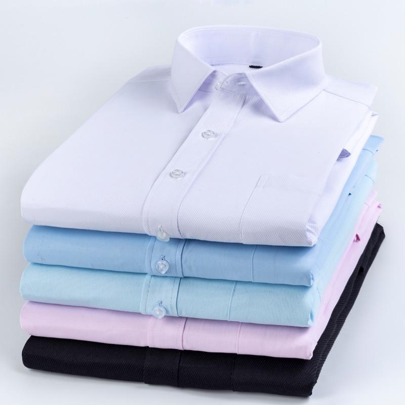 Men's Striped Long Sleeve Shirts Autumn Anti-wrinkle Business Shirt Fashion Casual Comfortable Breathe Slim Fit Shirts