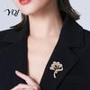 Lightweight Brooch Pin Rhinestone Flower Branch Brooch, Alloy Floral Lapel for Women, Clothing Accessories Wedding Party Daily Coats Decorative