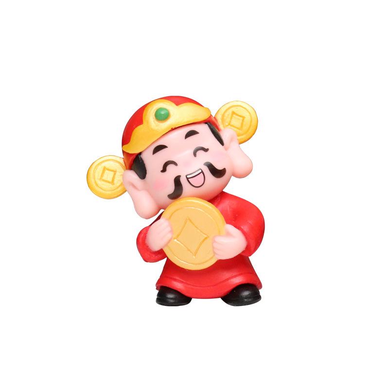 2025 God of Wealth Ornament for Desktop or Car - New Year Gift for Attracting Prosperity