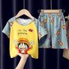 Summer Cartoon Pajama Set: Short Sleeve & Shorts for Kids