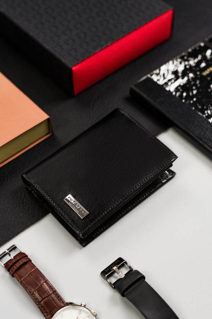 PTN Leather Wallet PTN 317-PR 2-1-1-2152 Black