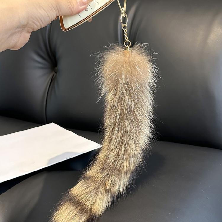 Long Tail Keychain for Key Holder Plush Tail Charm Key Holder Keyring Pendant Decorations Purse Bag Charm
