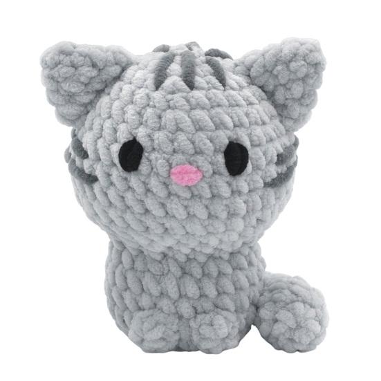 Halloween Crochet Kit for Beginners Crochet Cat Pumpkin DIY Kit Crocheted Animal Craft Kit Halloween Gifts for Adults Kids