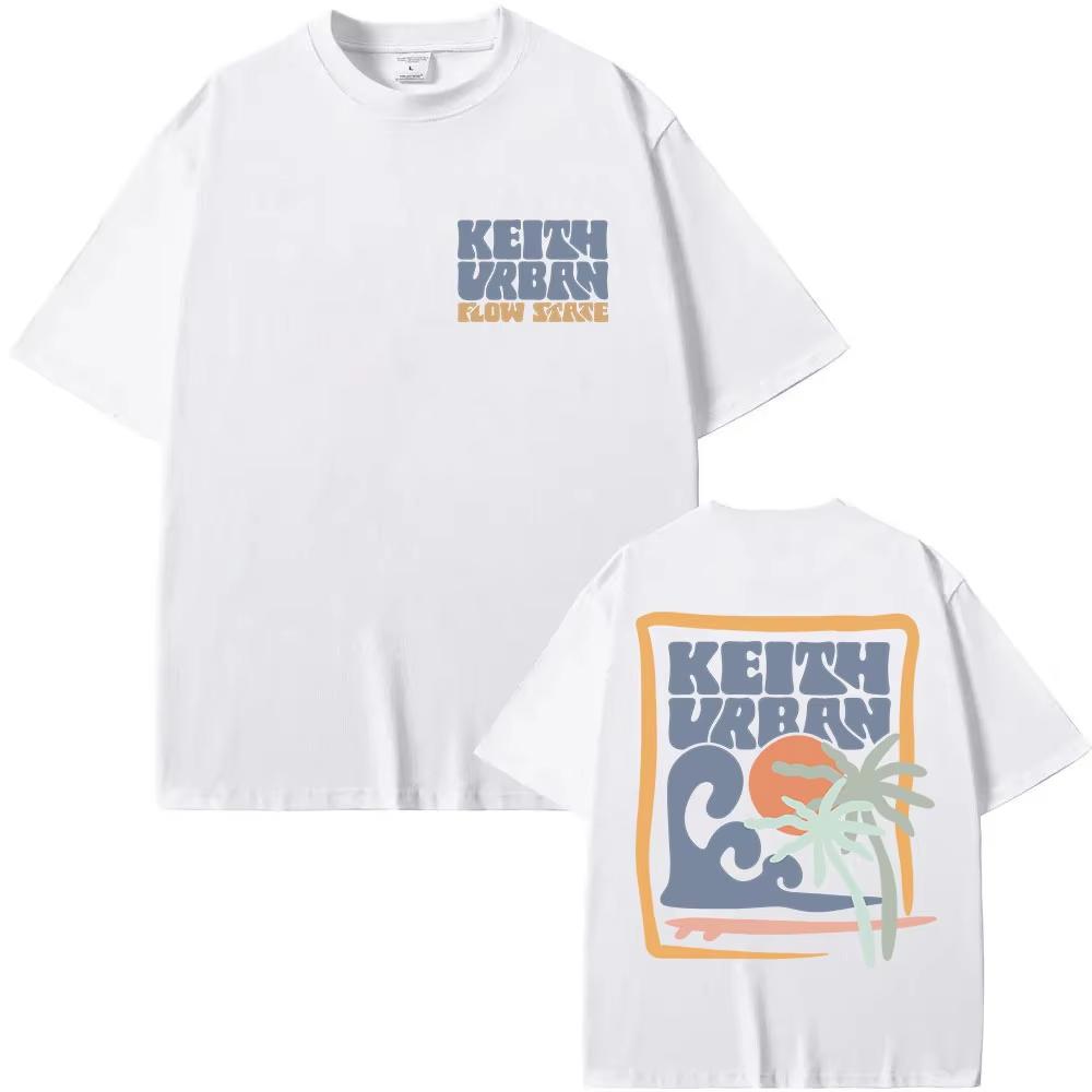 Keith Urban 2026 New Album Flow State Tour T-shirt Graphic Print Cotton Tees Streetwear Women Men Vintage Top Hip Hop Streetwear Oversized Tshirt