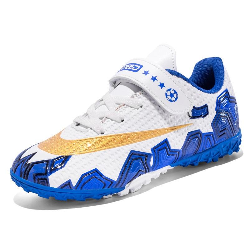 Football Shoes Broken Nails Breathable Velcro Large Children Medium Children Sneakers Breathable Students Grass Game Sneakers