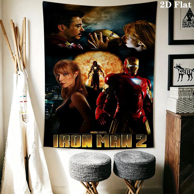 Iron Man Tech Showcase Tapestry Wallmounted Background Cloth Christmas Gift Work Of Art Wall Covering Decoration