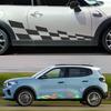 2PCS Racing Style Car Side Door Stickers Vinyl Film Decor Tuning  Decal For CITROEN Citroën C3 XR Picasso C4 Auto Accessories
