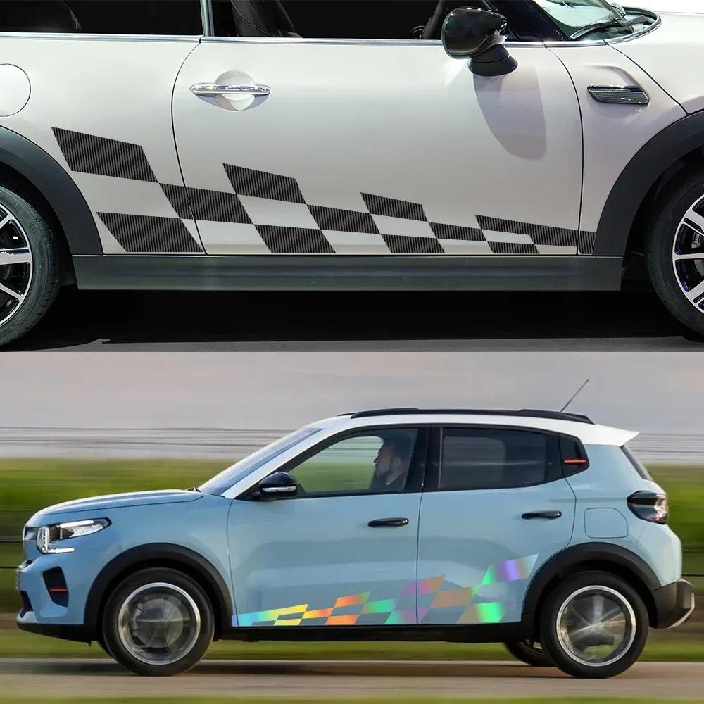 2PCS Racing Style Car Side Door Stickers Vinyl Film Decor Tuning  Decal For CITROEN Citroën C3 XR Picasso C4 Auto Accessories