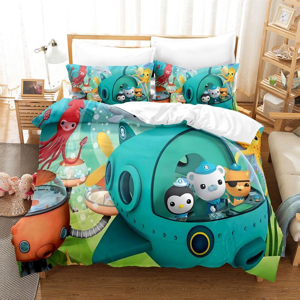 Octonauts Bedding Set Single Twin Full Queen King Size Bed Set Aldult Kid Bedroom Duvetcover Sets 3D Print Anime Octonauts