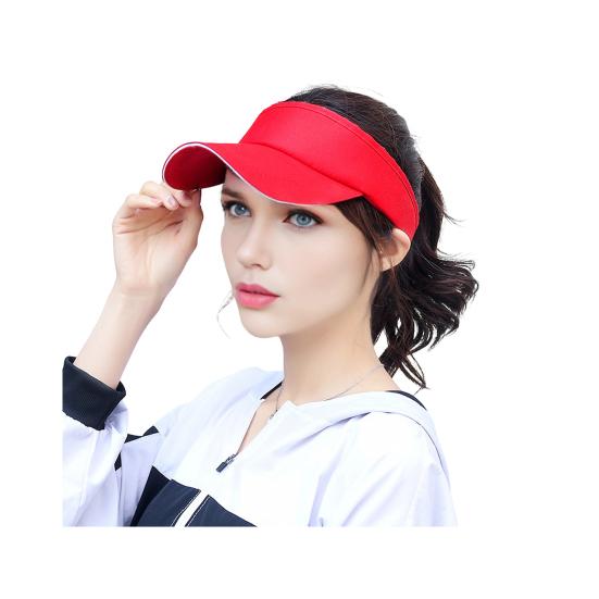 Sun Hat Topless Design Wide Brim UV Protection Elastic Fit Exercise Hat Adjustable Headband Outdoor Sports Hat
