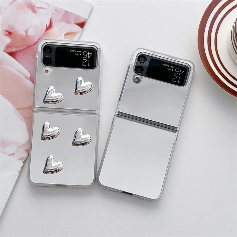 The Three-dimensional Small Love Mirror Is In the Samsung Galaxy ZFlip1/1st Generation Folding Screen Mobile Phone Case, Which Is Small and Fresh.