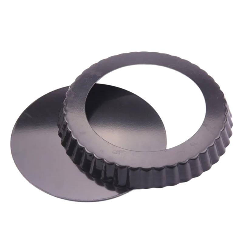 Heavy Duty Tart Pans Removable Loose Bottom Nonstick Quiches Pans Fluted Side Round Bakings Pans Tray Dishwasher Safe