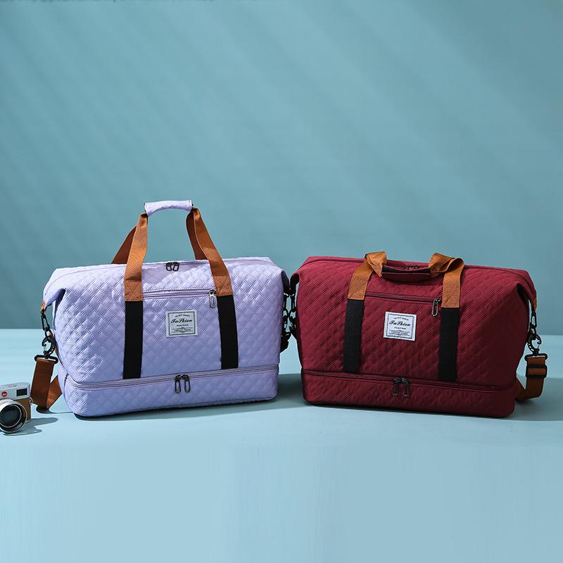 Large Capacity Fitness Bag with Wet/Dry Separation for Travel and Training