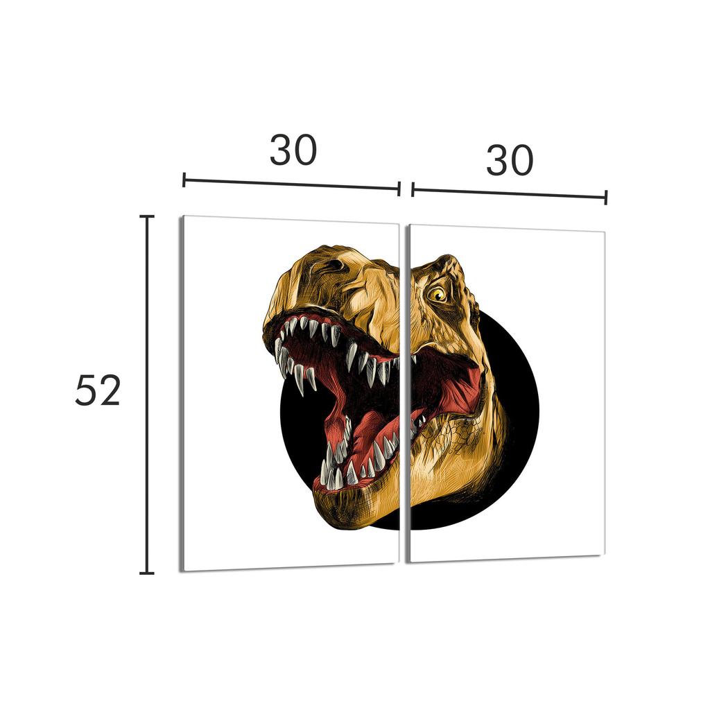 Szklana płyta ochronna na kuchenkę 2x30x52 Dinozaur