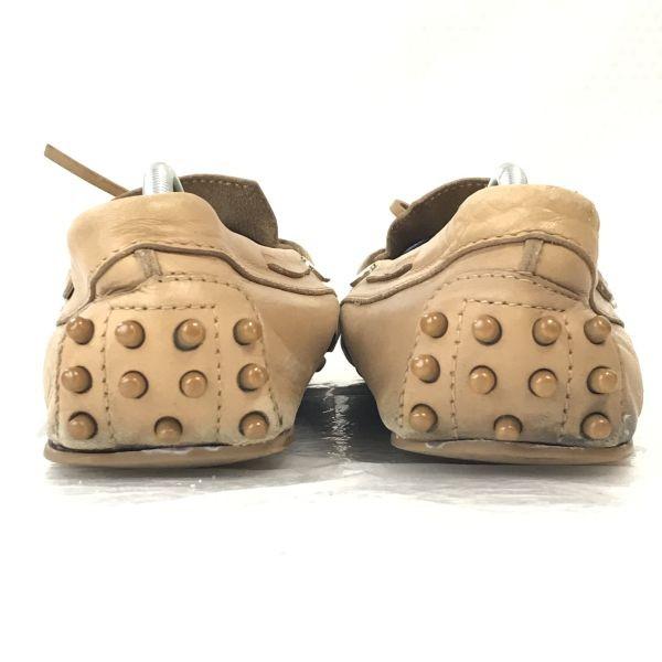 Made in Italy TOD'S Leather Driving Shoes 38.5 24.0-24.5 Brown Shoes(USED)