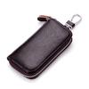 Cuir Fendu de Vache Porte-clés Hommes Femmes Porte-clés Maison Organisateur de Sac Étui à Clés de Voiture Pochette Portefeuille Compact Multifonctionnel Mini Portefeuille