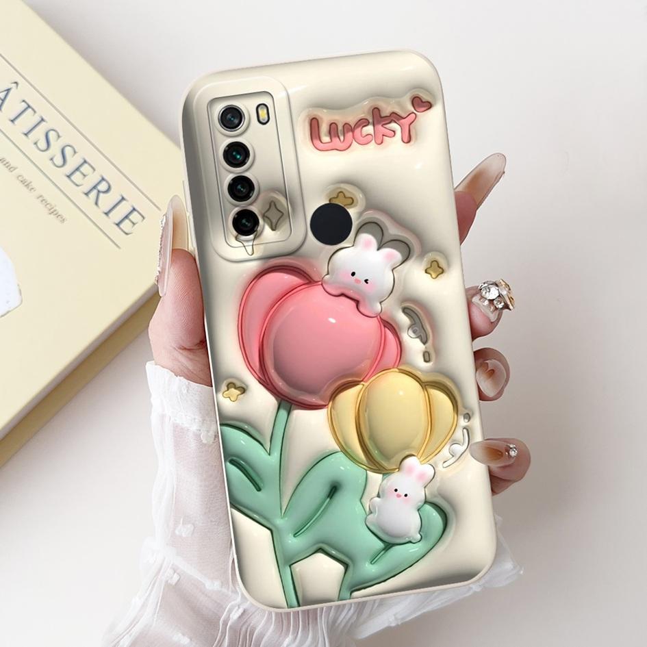 For Xiaomi Redmi Note 8 Case Luxury Flower Cactus Soft Silicone Camera Protection Cover For Redmi Note 8T Coque Note8 Phone Case