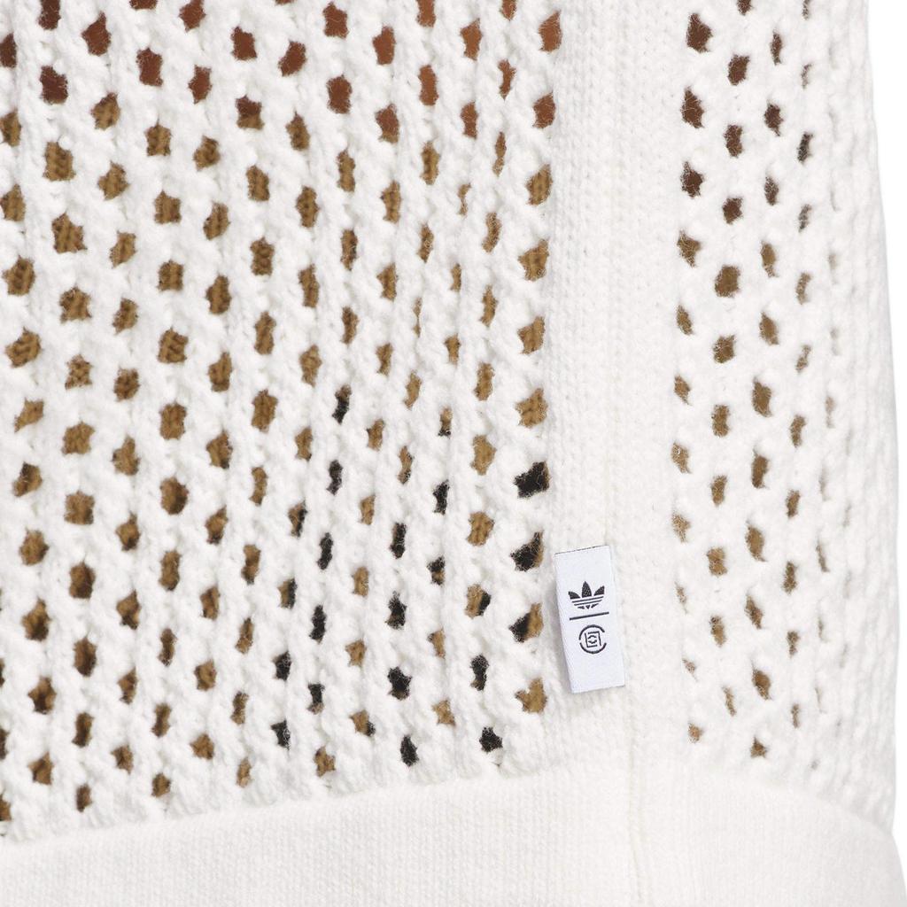 Adidas X Edison Chen Crochet Polo Shirt White Unisex Streetwear JE9594