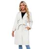 Trench Lungo Oversize da Donna Giacca in Ecopelle PU con Cintura Collo a Tacca Classico Vestibilità Larga Capospalla