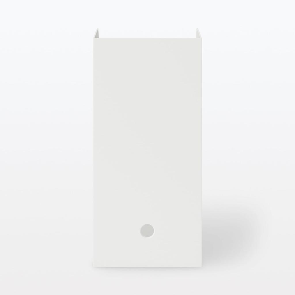 MUJI Recycled Polypropylene Stand File White W15 X X 83904357 Box, Wide, Gray, Approx. D27.6 H31.8cm,