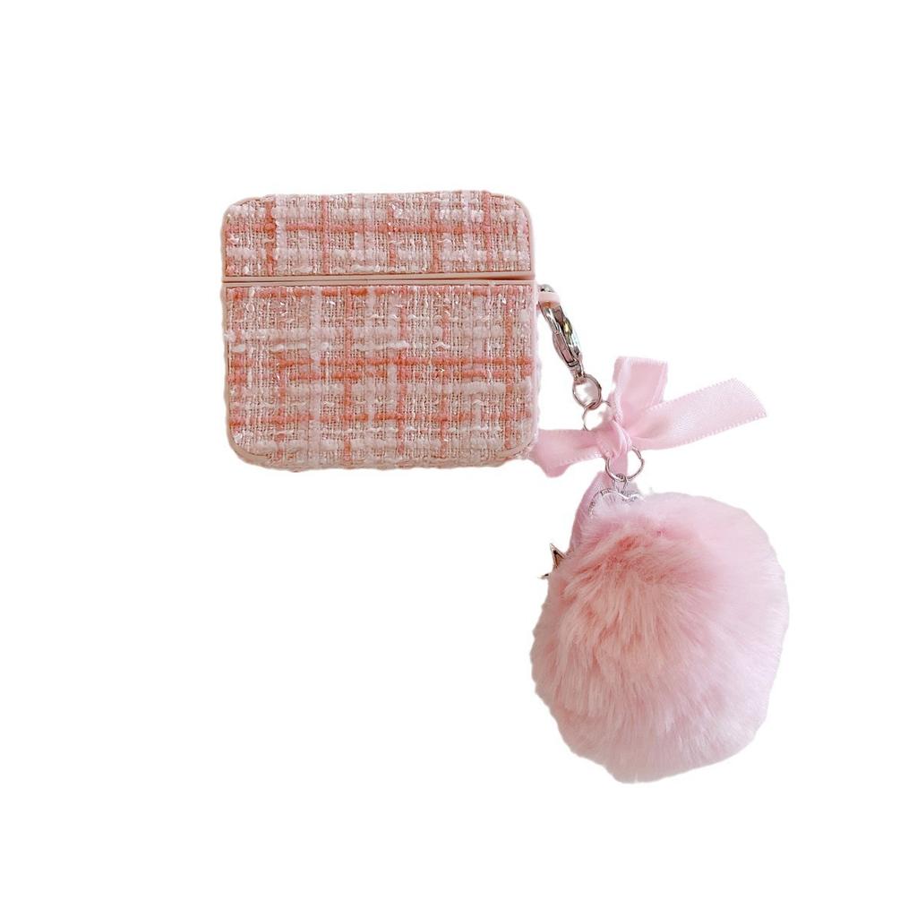 Lace Cloth Pattern for AirPods 1 Protective Case Pro1 Apple Bluetooth 1/1/1 Generation Earphone Case Plush Pendant