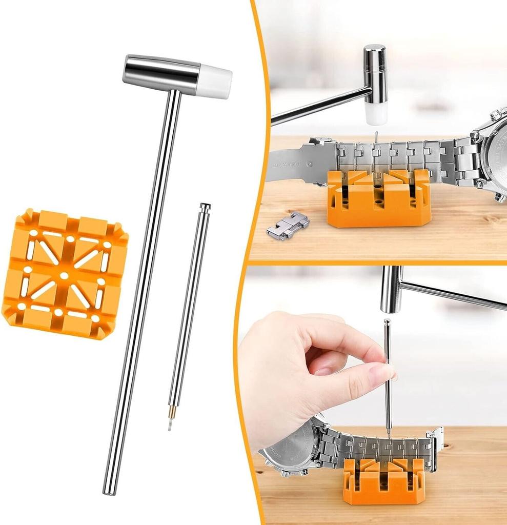 39pcs/set Watch Link Removal Tool, Watch Band Tool Kit,Repair Kit For Watch Bracelet Adjustment And Replacement,With User Manual