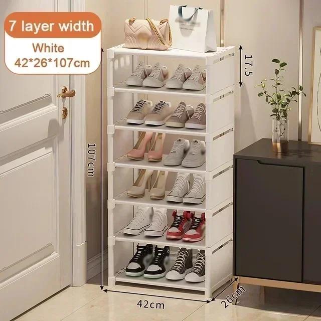 Double Row Shoe Rack Household Multi-layer Storage Rack Multifunctional and Simple Shoe Rack Dustproof and Storage Shoe Rack