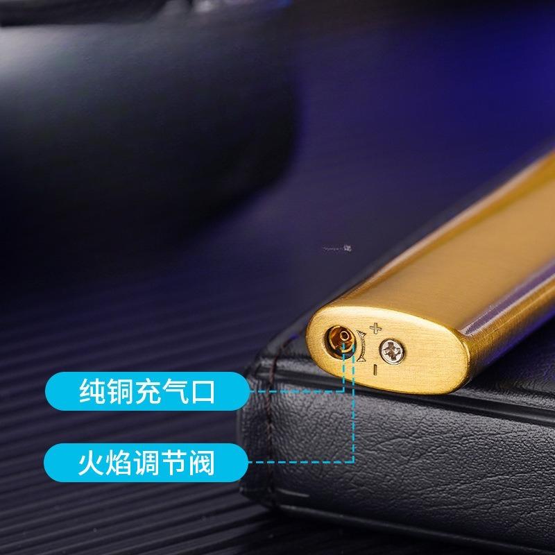 New Long Strip Portable Direct Charging Inflatable Lighter with High Quality Windproof Cigarette Accessories